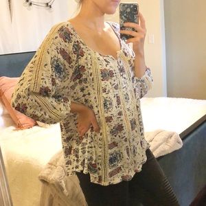 Lucky Brand floral blouse